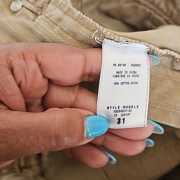 Guess Men's Cargo Khaki Cotton Shorts Size 31 - Picture 6 of 16